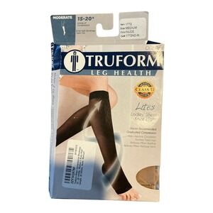Truform - Compression Knee High Stockings (Medium) - 15-20 mmHg Open Toe - Nude